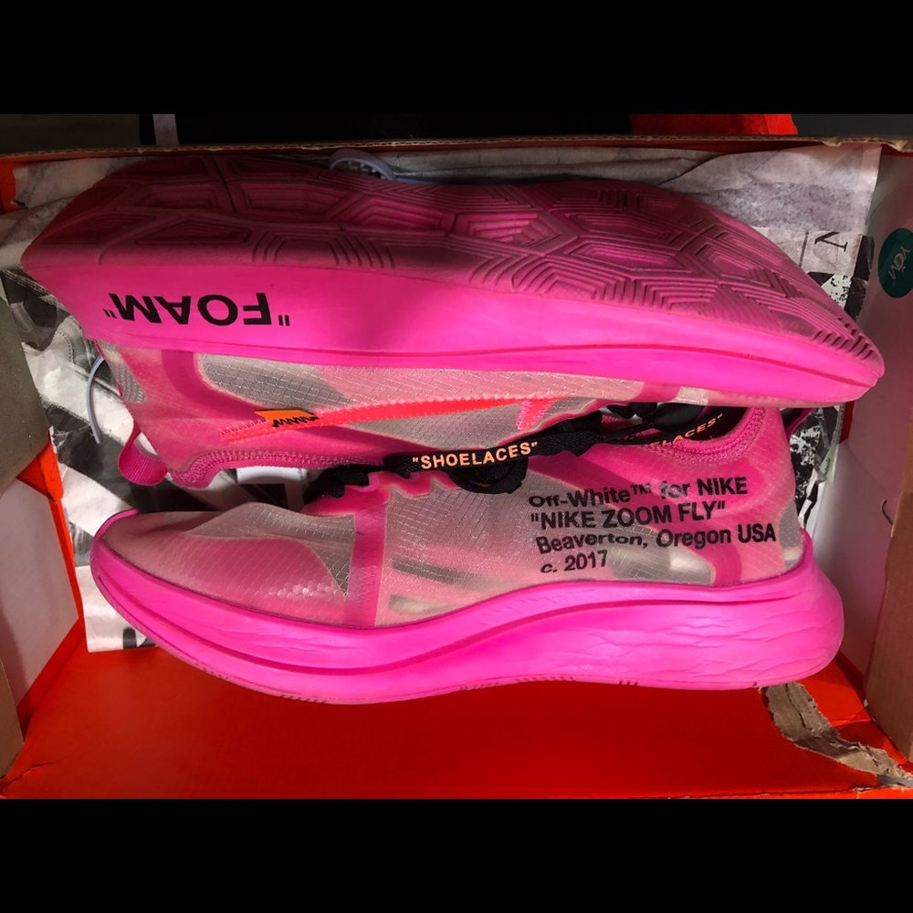 Pink off white